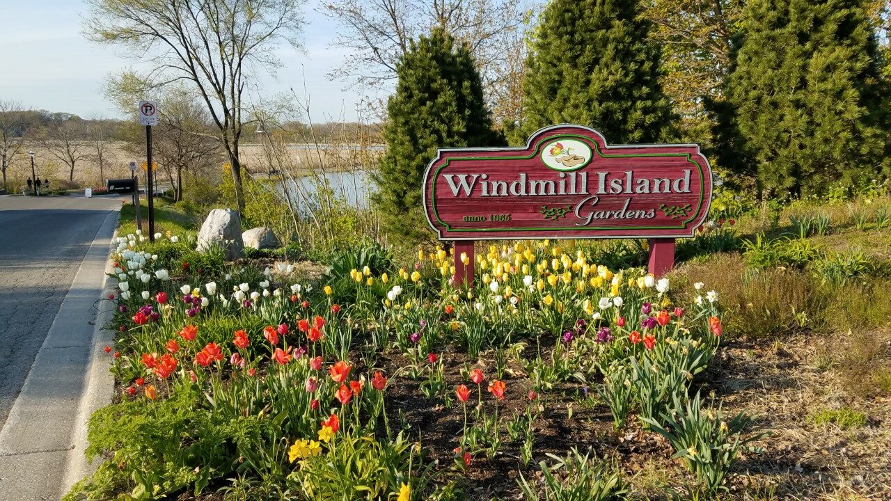 Windmill Island Entrance at Tulip Time in May